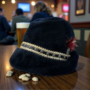 Stetson vintage union made gentlemans Tyrolean hat, Alpine style hat. Ear flaps